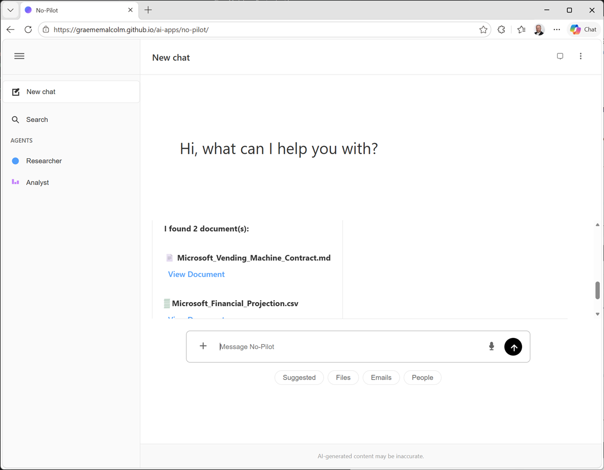 Screenshot of document search results.